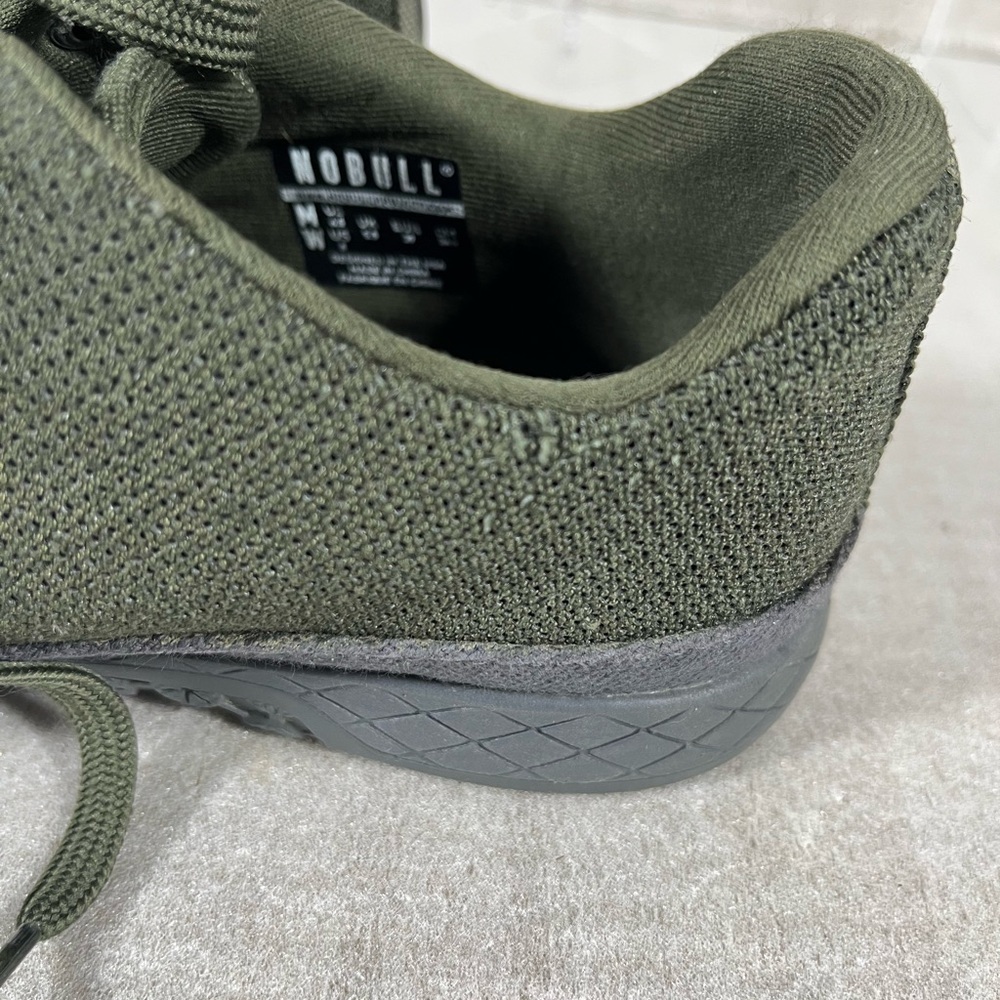 NOBULL Unisex Training Shoes Men's 6.5/Women's 8 Green Army Canvas Lace Up - Picture 7 of 9